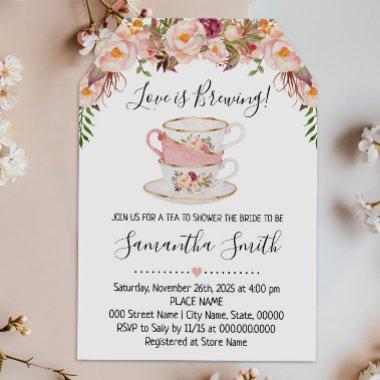 Love is brewing tea  pink