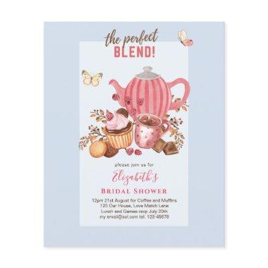 Love is brewing! Tea Party BIRTHDAY SHOWER Invites Flyer