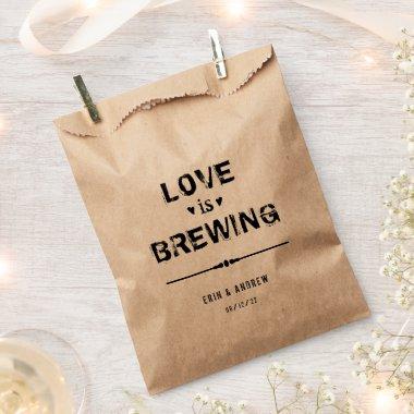 Love is Brewing Wedding Cofee Tea Favor Bag