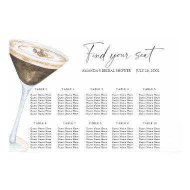 Love is brewing Wedding seating chart