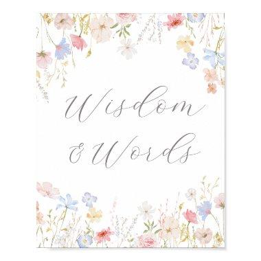Love Is In Bloom Bar Advice & Wishes Poster