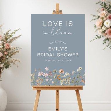 Love is in Bloom Blue  Welcome Sign