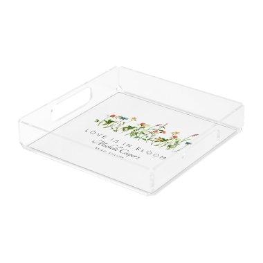 Love is in Bloom Bridal Shower Acrylic Tray