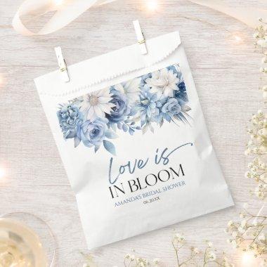 Love Is In Bloom Dusty Blue Floral  Favor Bag
