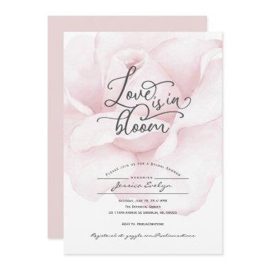Love is in bloom, dusty pink rose, floral