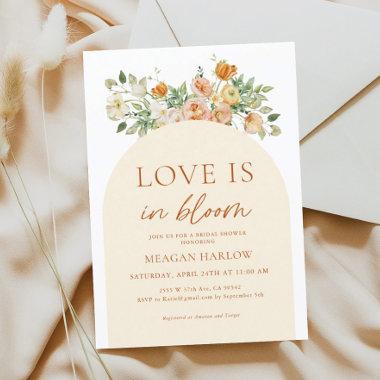 Love Is In Bloom Floral Bridal Shower Invitations