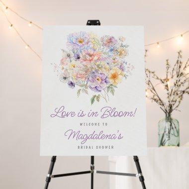 Love is in Bloom Floral  Welcome Foam Board