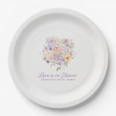 Love is in Bloom Floral  Welcome Paper Plates