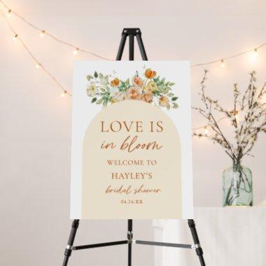 Love Is In Bloom Floral Bridal Shower Welcome Sign
