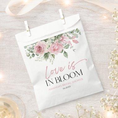 Love Is In Bloom Pink Rose Floral  Favor Bag