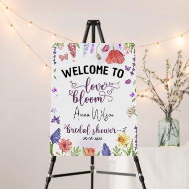 love is in bloom purple wildflower  foam board