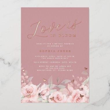 Love is in Bloom Rose Gold Blush  Foil