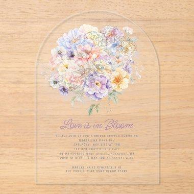 Love is in Bloom Spring Floral Arch  Acrylic