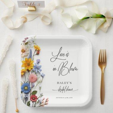 Love Is In Bloom Spring Floral  Paper Plates