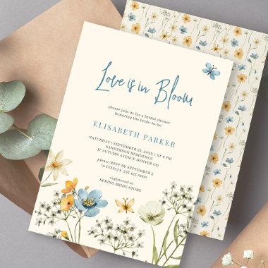 Love is in bloom watercolor floral bridal shower Invitations
