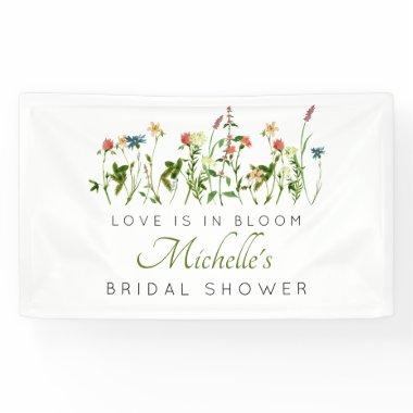 Love is in Bloom Wildflower Bridal Shower Banner