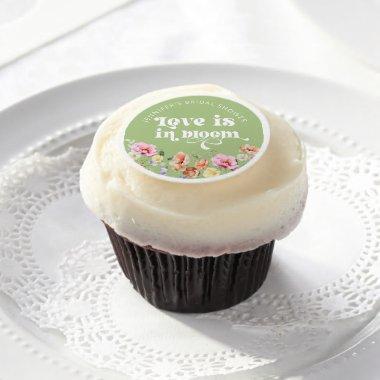 Love is in bloom wildflower  edible frosting rounds