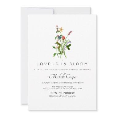 Love is in Bloom Wildflower Bridal Shower Invitations