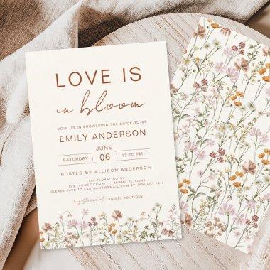 Love is in Bloom Wildflower Bridal Shower Invitations