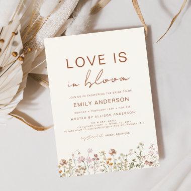 Love is in Bloom Wildflower Bridal Shower Invitations
