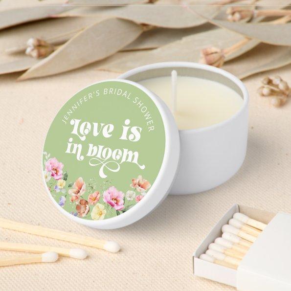 Love is in bloom wildflower  mini candle favors