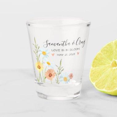 Love is In Bloom Wildflower Daisy Shot Glass