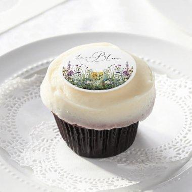 Love is in Bloom Wildflower Floral Bridal Shower Edible Frosting Rounds