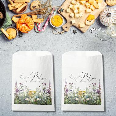 Love is in Bloom Wildflower Floral Bridal Shower Favor Bag