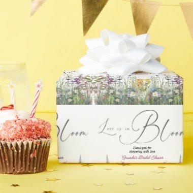 Love is in Bloom Wildflower Floral  Wrapping Paper