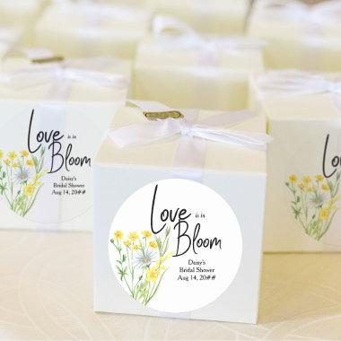 Love is in Bloom Wildflower Meadow  Classic Round Sticker