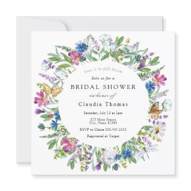 Love is in Full Bloom Wildflower Bridal Shower Invitations