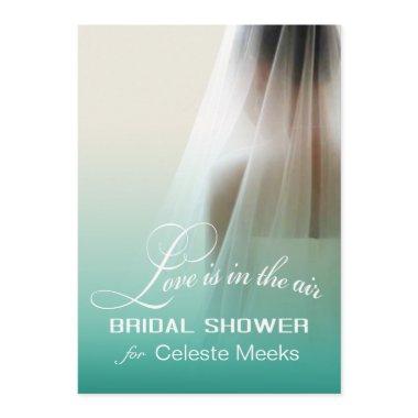 Love is in the Air Bridal Shower | mint ombre Invitations