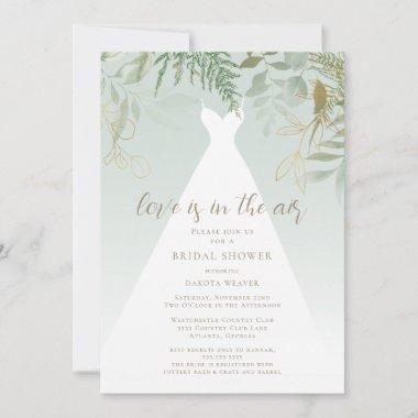 Love Is In The Air Greenery Bridal Shower Invitations