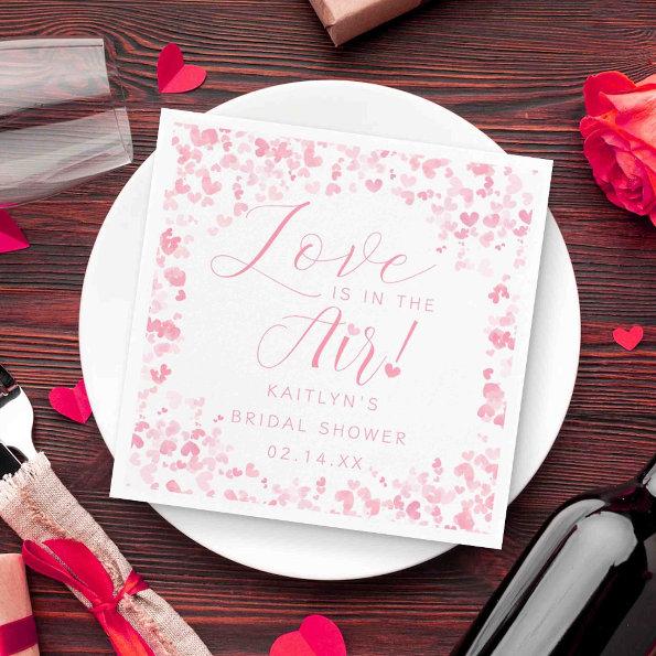 Love Is In The Air Valentine's Day Bridal Shower Napkins