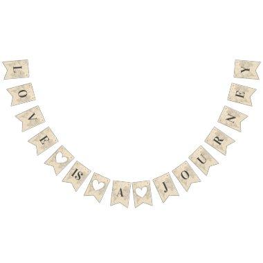 Love is Journey World Travel  Wedding Bunting Flags