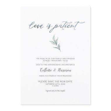 Love is Patient Change the Date Watercolor Vine