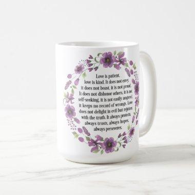 Love is Patient Wedding Bible Love Quote Mug