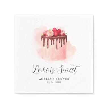 Love Is Sweet Bridal Shower Invitations Napkins
