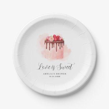 Love Is Sweet Bridal Shower Invitations Paper Plates