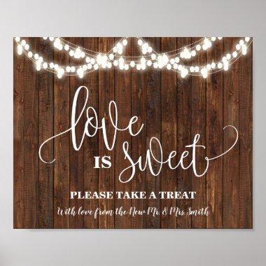 Love is Sweet Dessert Table Sign Western Wedding