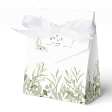 Love Is Sweet Greenery Foliage Wedding Favor Boxes