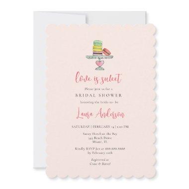 Love is Sweet Macaroon Bridal Shower Invitations