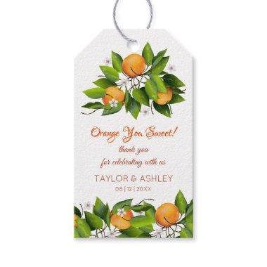 Love Is Sweet Orange Fruit | Wedding Gift Tags
