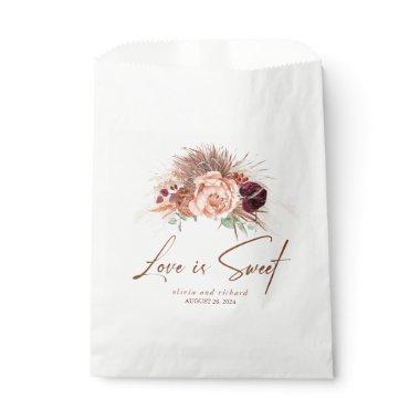 Love is Sweet Pampas Grass Terracotta Floral Favor Bag