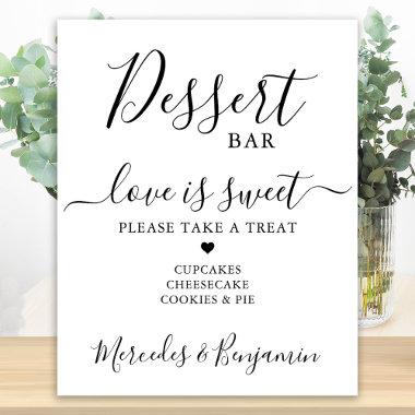 Love is Sweet Personalized Wedding Dessert Bar Poster