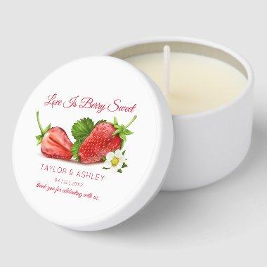Love is Sweet Strawberry Fruit | Wedding Mini Candle Favors