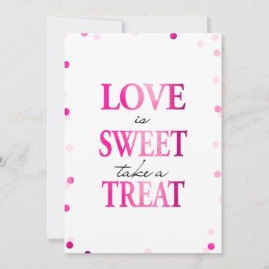 Love is Sweet Take a Treat Sign | Magenta Confetti
