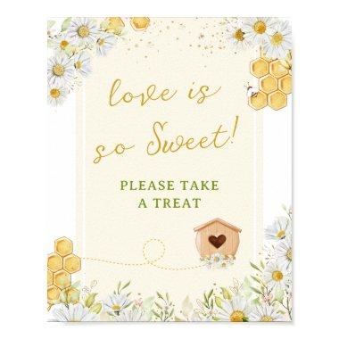 Love is Sweet Take Treat Bumblebee Bridal Shower Poster