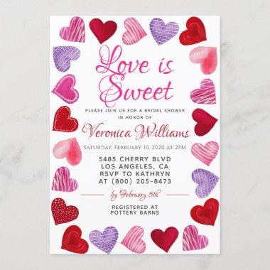 Love is Sweet Valentine’s Bridal Shower Invitations