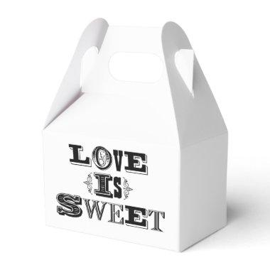 Love is Sweet Vintage Wedding Black White Wedding Favor Boxes